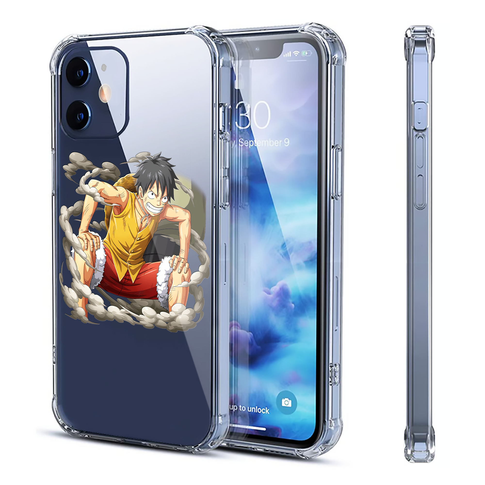 （画像用） ワンピース モンキー・D・ルフィ ONE PIECE Monkey D. Luffy 【iPhone 12シリーズ対応】透明スマホケース（クリアソフトケース）